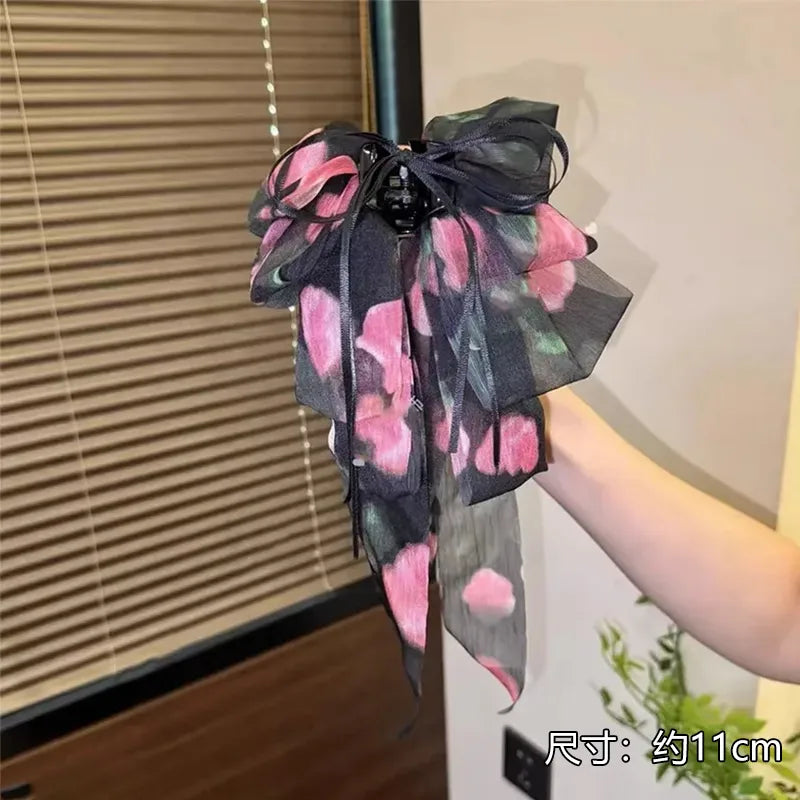 Casual Elegant Sweet Women's Ditsy Floral Bow Knot Synthetics Cloth Hair Claws