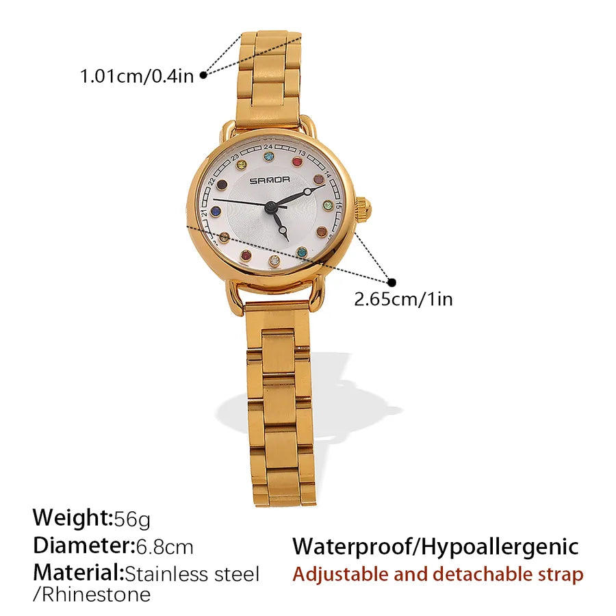 Elegant Vintage Style Commute Round Electronic Watch Women's Watches