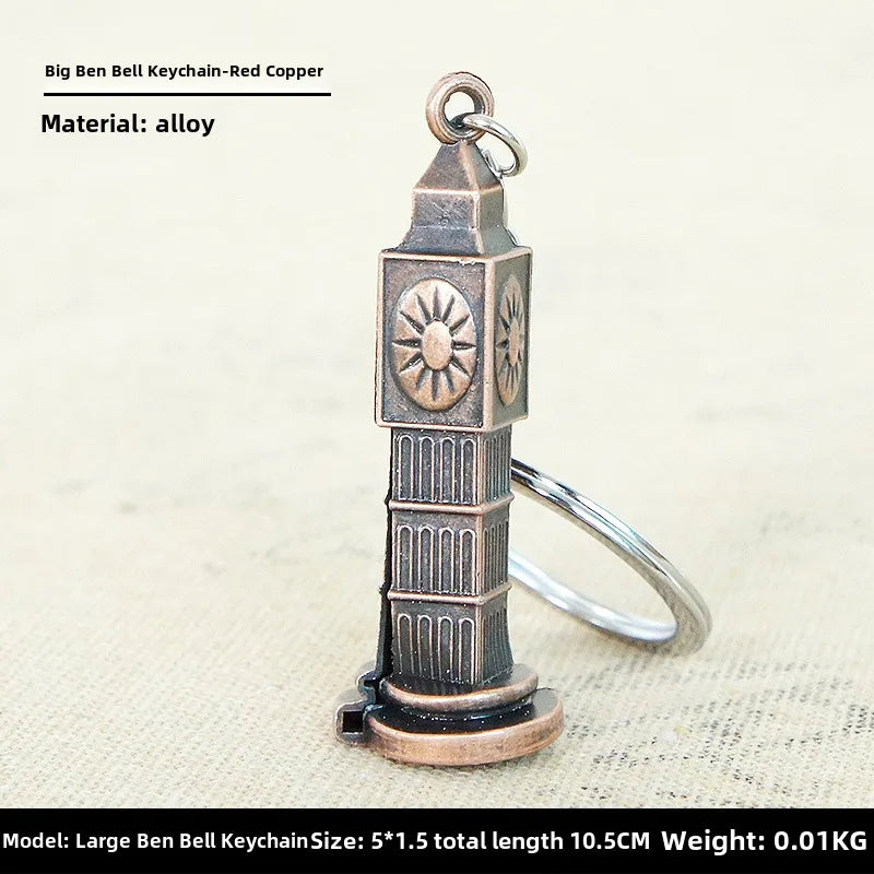 Factory sales metal simulation shell pistol tank aircraft hammer Bell ear spoon keychain uncle souvenir