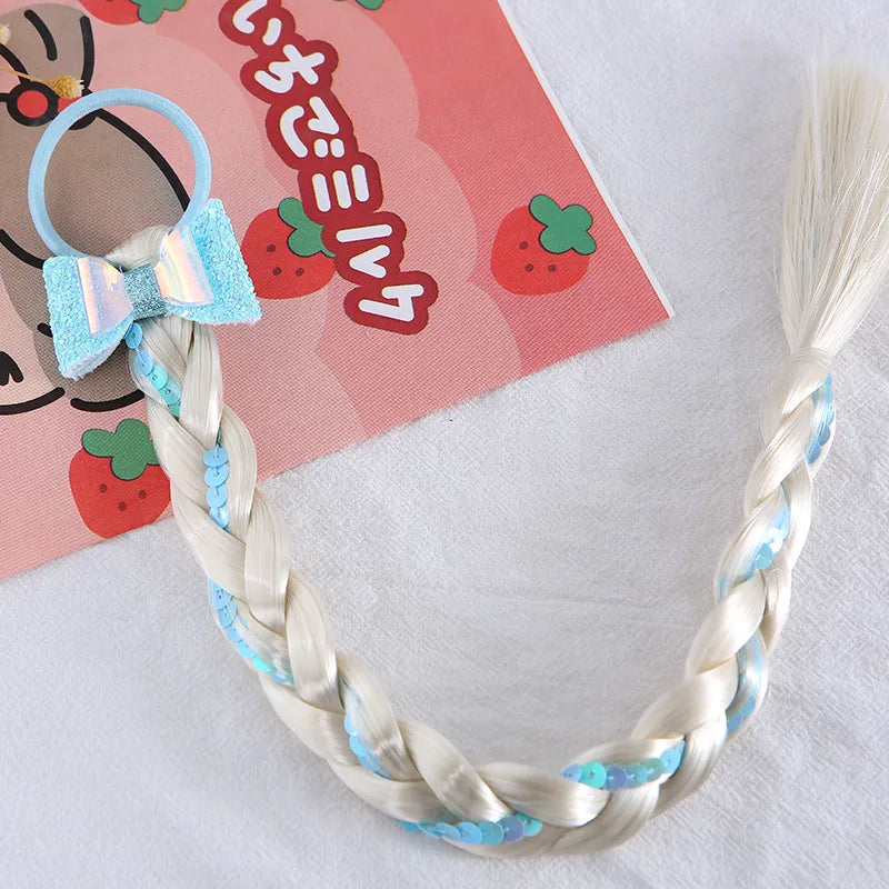 Cute Kid'S Color Block Plastic Hair Tie