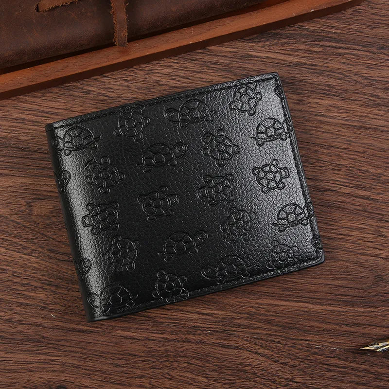 Men's Solid Color Pu Leather Open Small Wallets