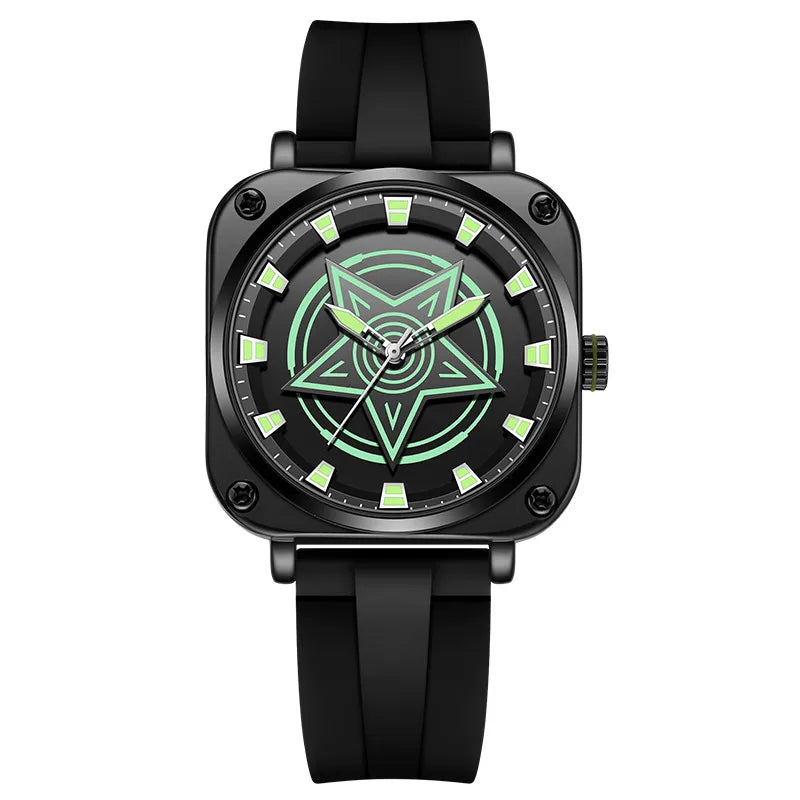 Retro Solid Color Buckle Quartz Men's Watches