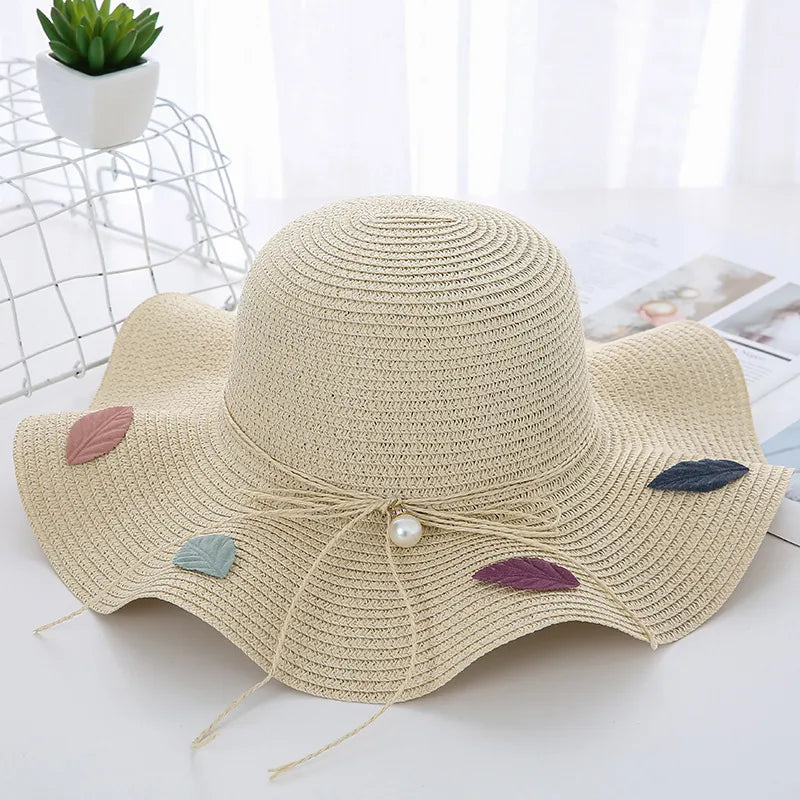 Women's Korean Style Flower Flowers Side Of Fungus Straw Hat