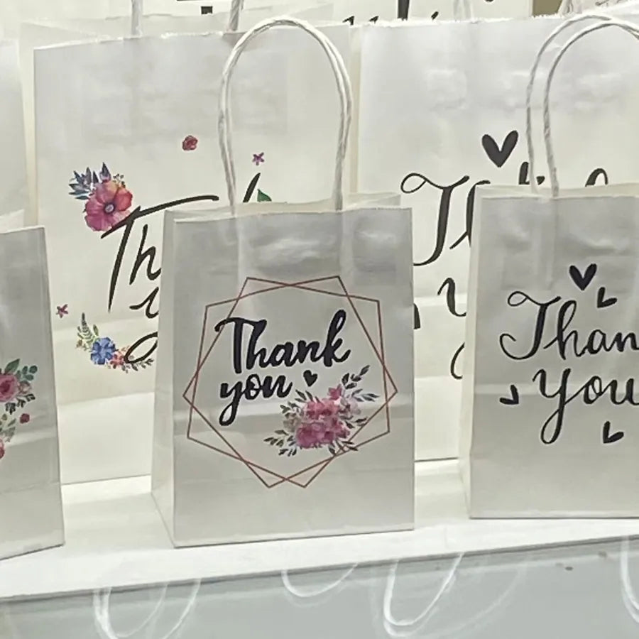 thanksgiving sweet heart shape kraft paper party gift bags