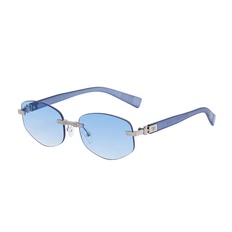 Roman Style Solid Color Pc Square Frameless Men's Sunglasses