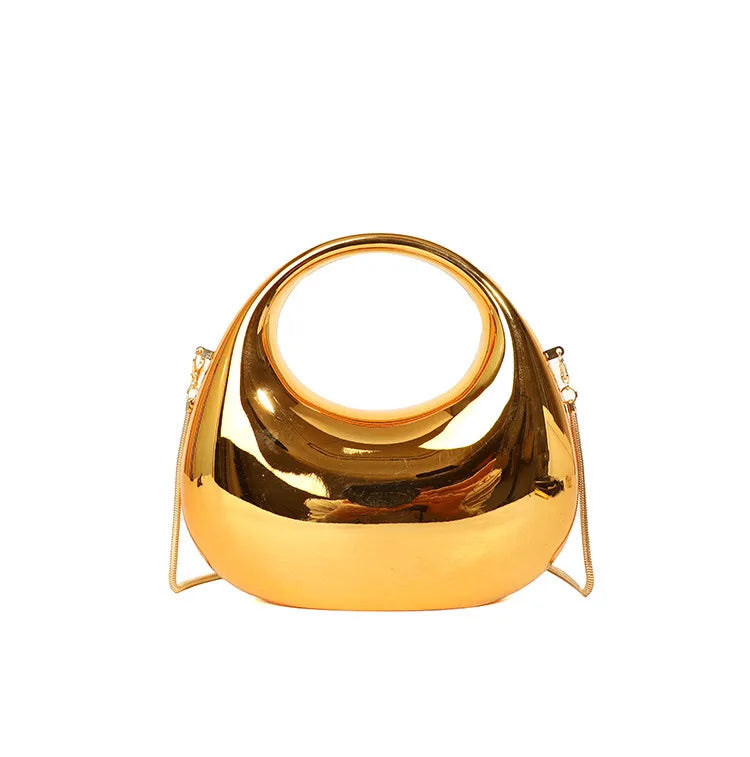 Women's Arylic Gradient Color Solid Color Streetwear Dumpling Shape Magnetic Buckle Evening Bag