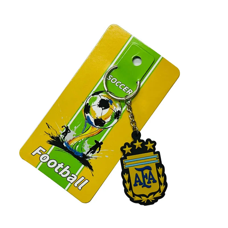 Simple Style Animal Letter Number PVC Football World Cup Keychain