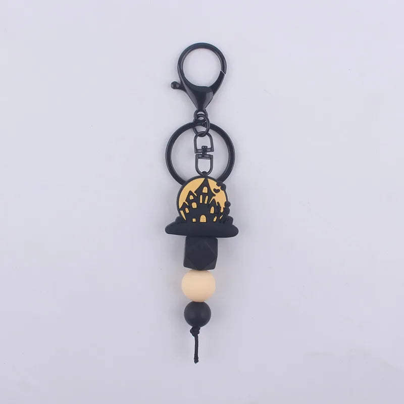 Cartoon Style Spider Bat Silica Gel Halloween Unisex Bag Pendant Keychain