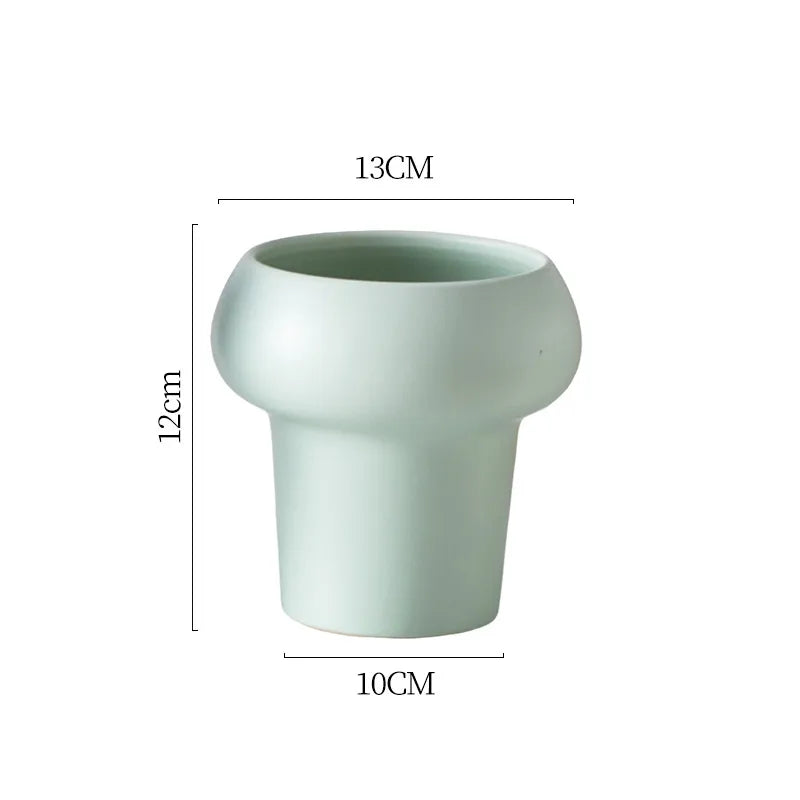 Simple Style Classic Style Solid Color ceramics Flowerpot Artificial Decorations