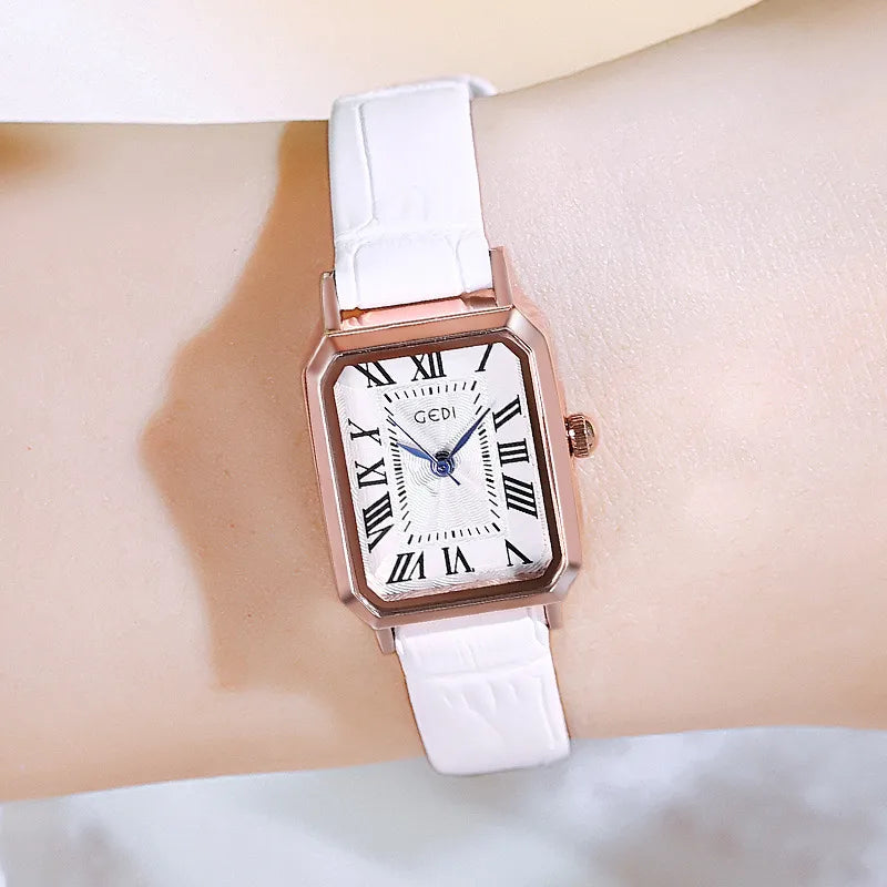 Japanese Style Solid Color Buckle Quartz Watch Women's Watches