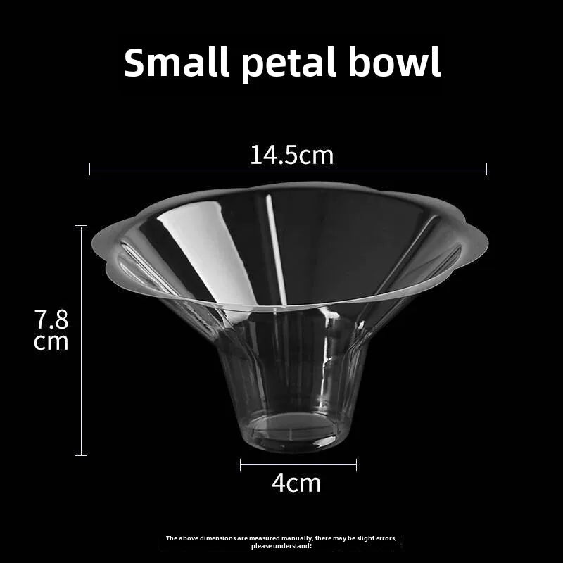 Yogurt bowl disposable 200ml smoothie dessert bowl ice cream bowl plastic cotton ice spoon transparent smoothie bowl