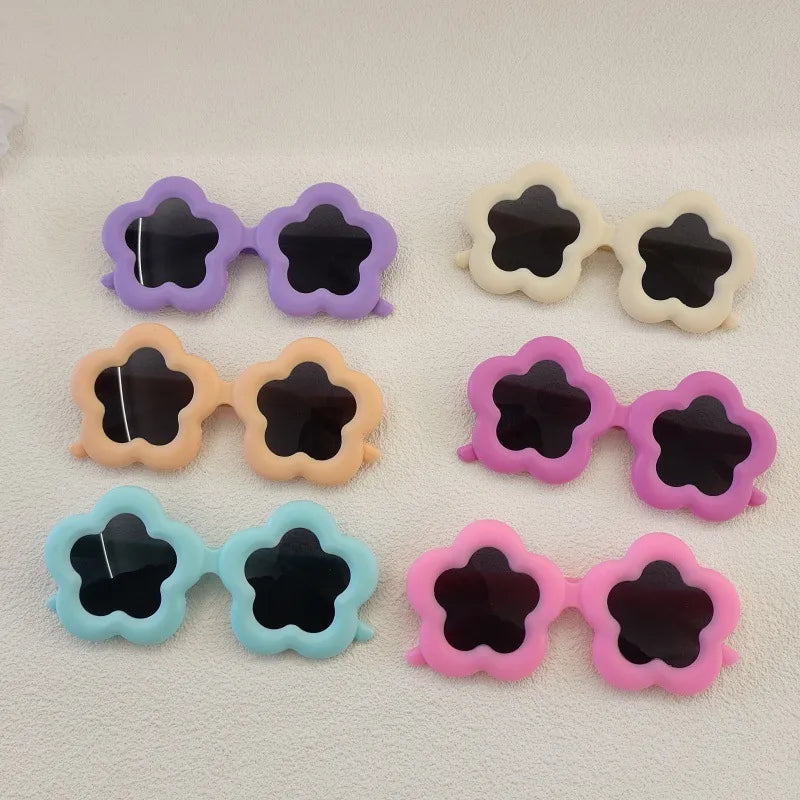 Cute Simple Style Solid Color Resin Square Full Frame Kids Sunglasses