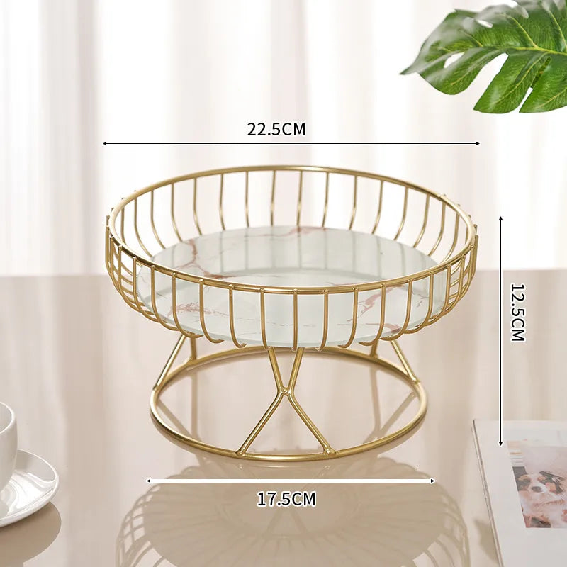 Nordic  Style Fruit Plate Home Snack Plate Table Fruit Basket Living Room Fruit Tray Counter Decorative Candy Plate