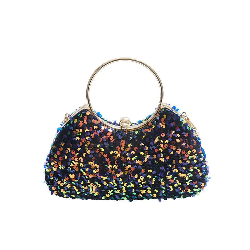 Style One Gold Style One Color Style 1 green Sequin Geometric Sequins Oval Shell Evening Bags