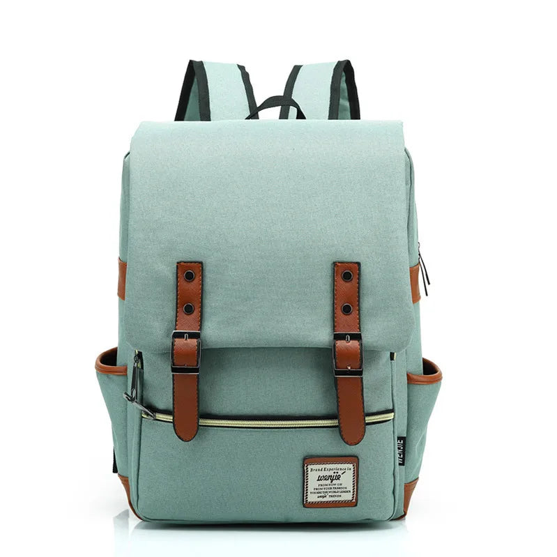 Unisex Solid Color Oxford Cloth Zipper Buckle Fashion Backpack School Backpack