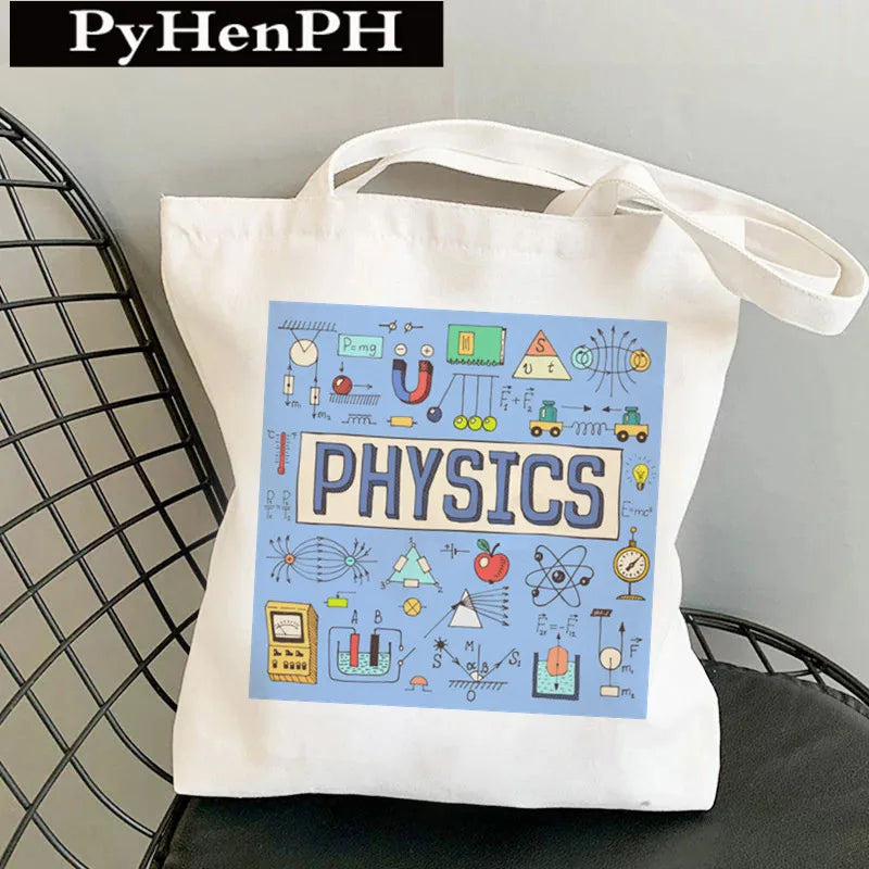 Unisex Canvas Printing Letter Cute Square Open Canvas Bag