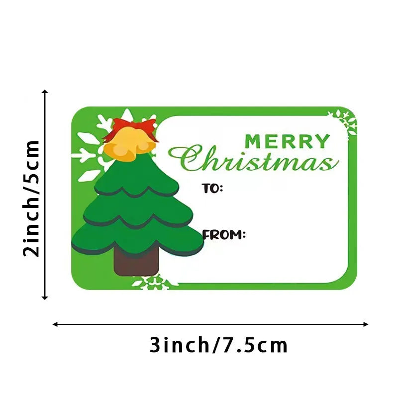 cute christmas gift adhesive stickers 250 stickers/roll