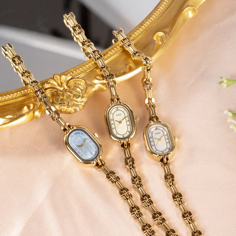 Vintage Style Classic Style Geometric Jewelry Buckle Quartz Watch Women's Watches