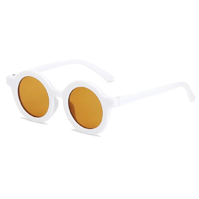 New Retro Round Frame Children's Sunglasses Anti-Blue Ultraviolet Trendy Men's Sunglasses Danish Frosted Multicolor Glasses