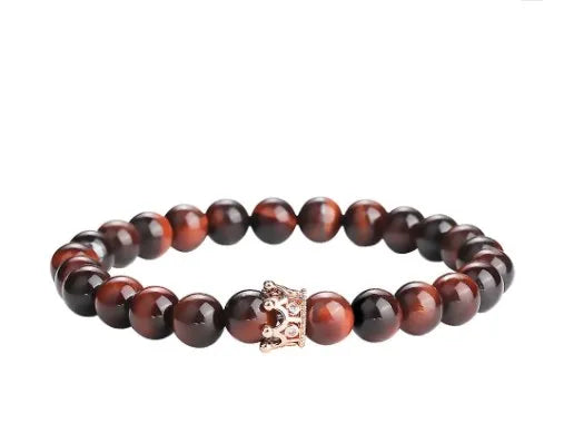 Simple Style Classic Style Round Natural Stone Agate Artificial Gemstones Bracelets In Bulk