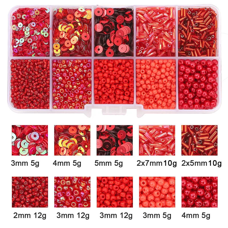 Bead Sequins Imitation Pearl Material Package Handmade Diy Beaded Bracelet Accessories Ornament Accessories Amazon Hot