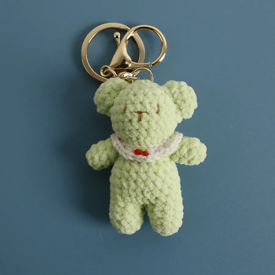 1 Piece Cute Animal Hand knitting yarn Bag Pendant Keychain