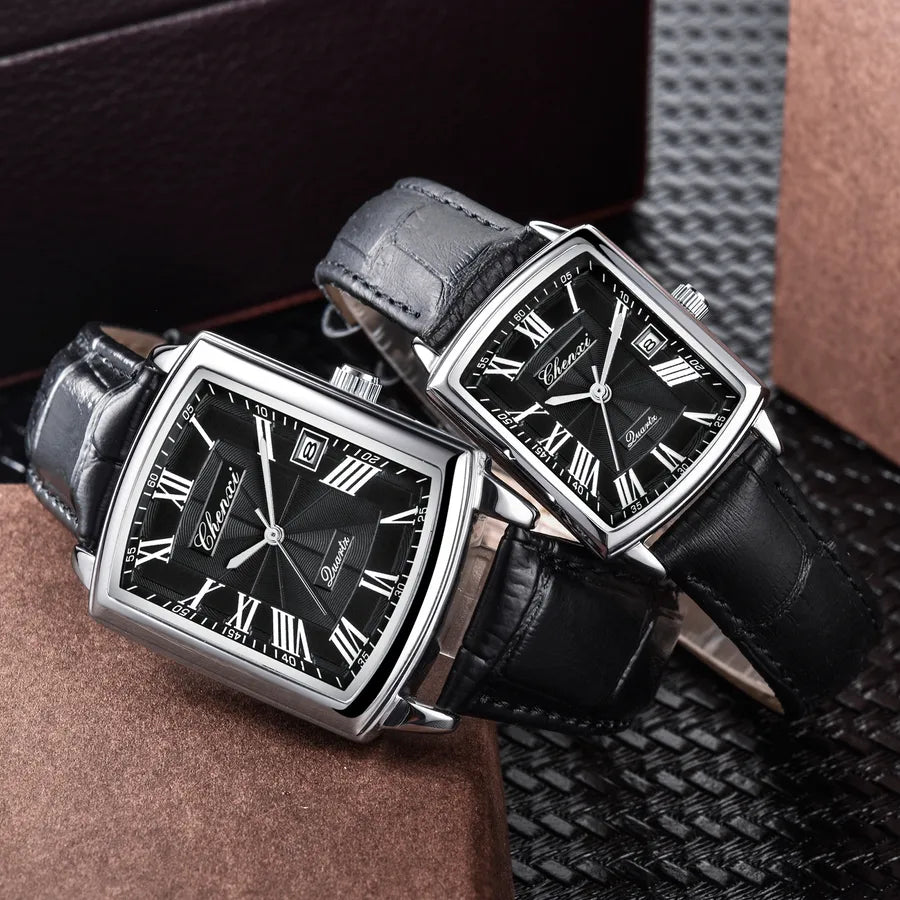 Casual Color Block Buckle Quartz Watch Men's Watches