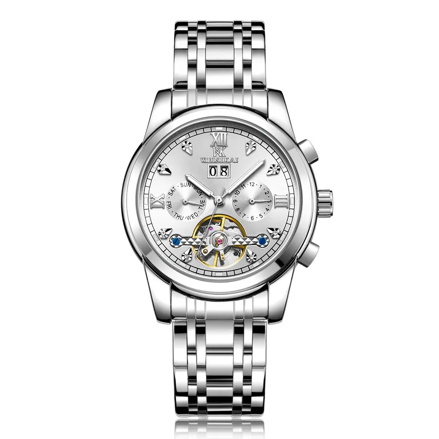 casual gear butterfly double snap mechanical men's watches