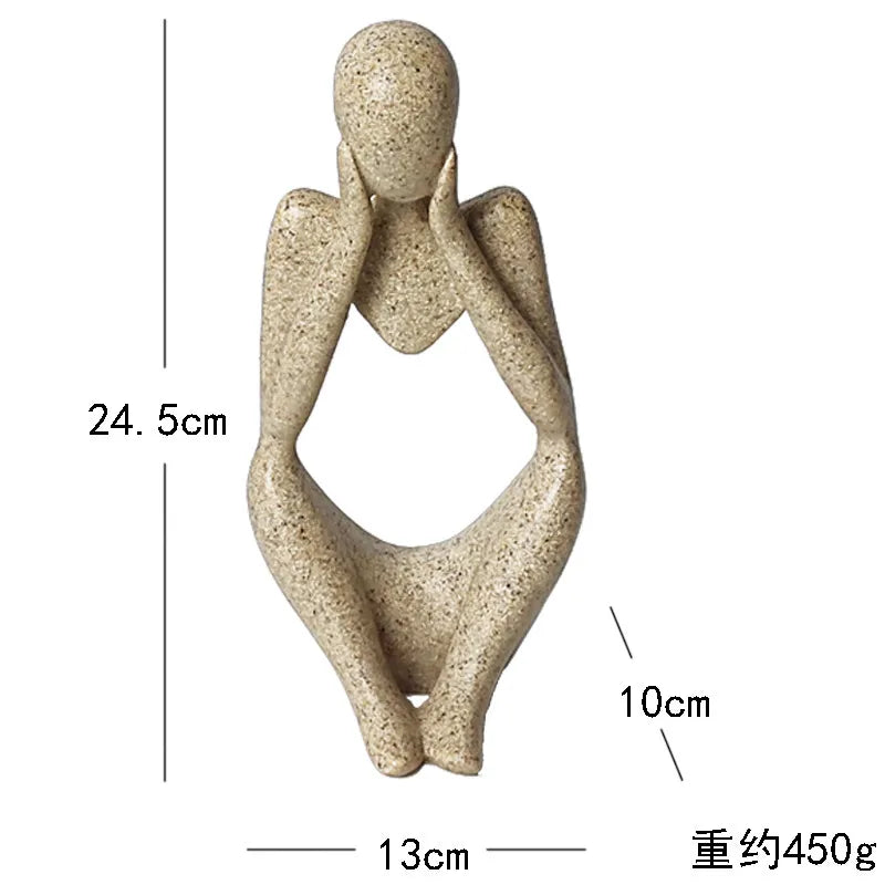 Simple Style Artistic Human Resin Ornaments Artificial Decorations