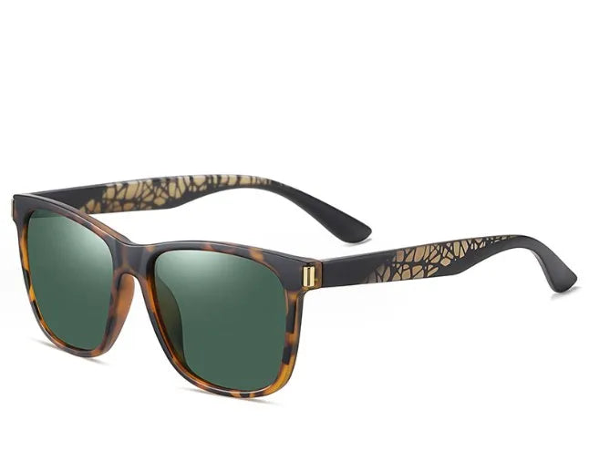 simple style color block tac square full frame men's sunglasses