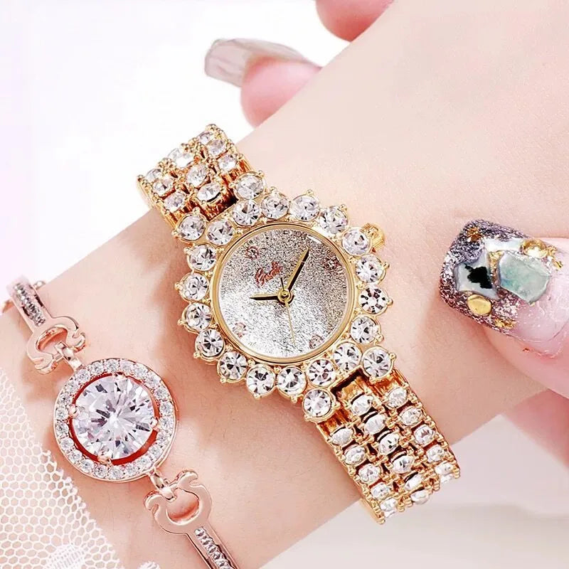 Elegant Streetwear Geometric Jewelry Buckle Quartz Watch Women's Watches