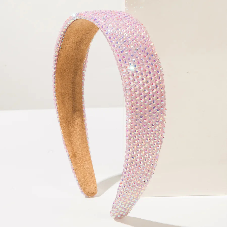Sweet Women's Solid Color Rhinestone Hair Band