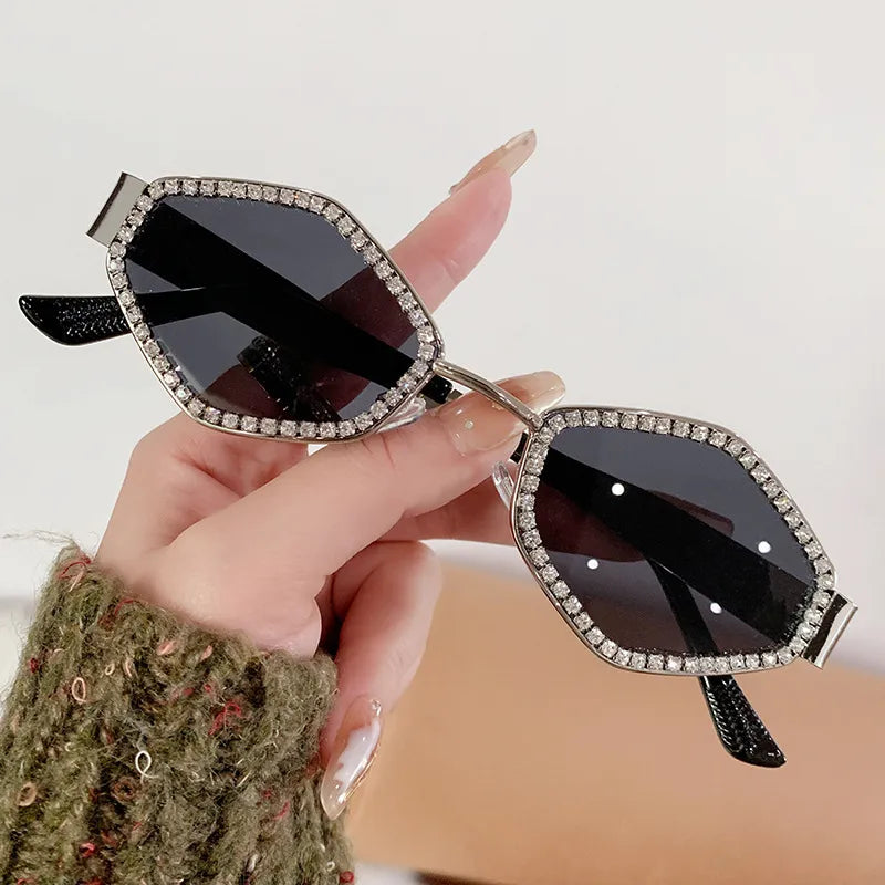 Elegant Solid Color Ac Special-Shaped Mirror Full Frame Women's Sunglasses