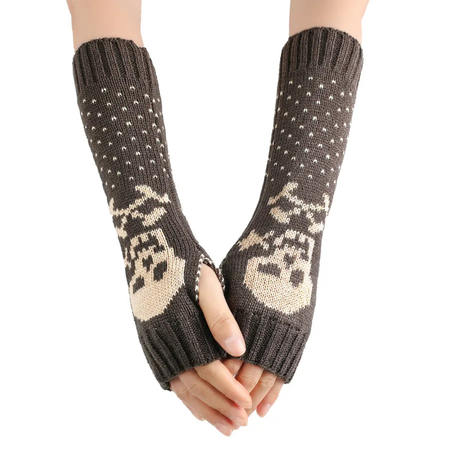 Women's Hip-Hop Exaggerated Streetwear Color Block Gloves One Pair