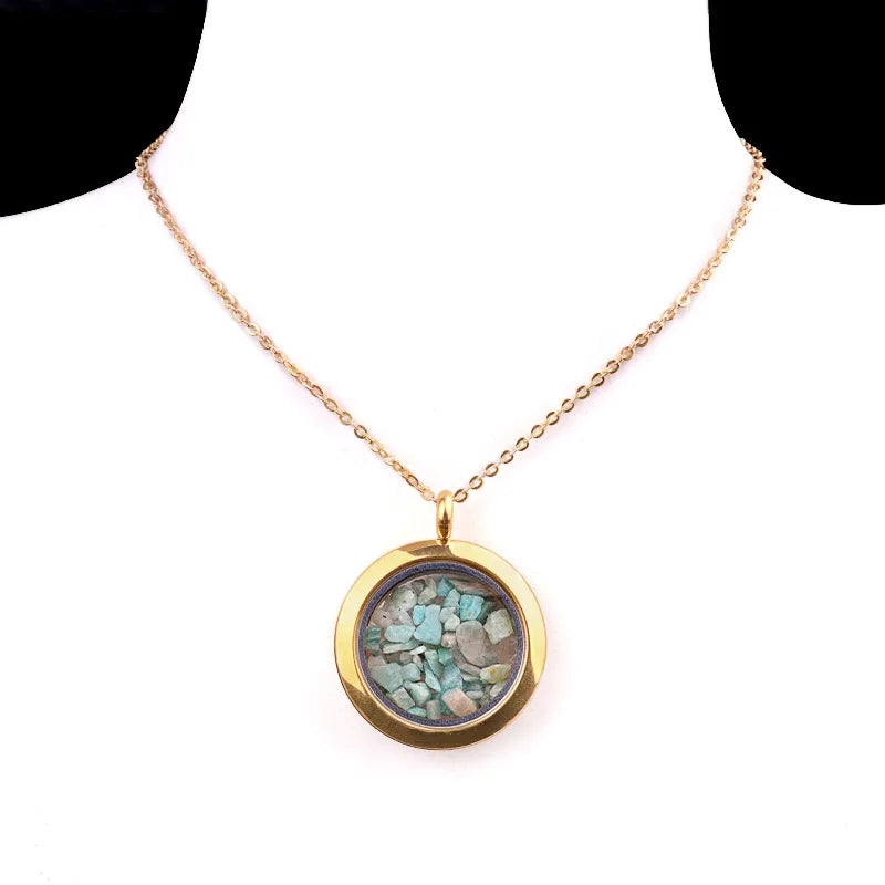 Elegant Vintage Style Geometric 304 Stainless Steel gravel cable chain Pendant Necklace In Bulk