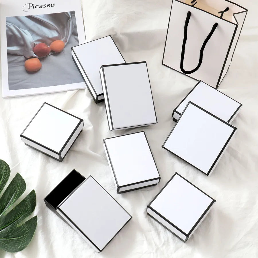 fashion solid color paper jewelry boxes