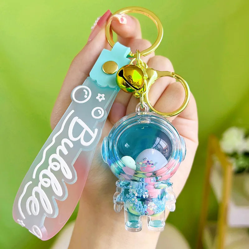 Acrylic Keychain Cute Sandflow Bottle Bag Pendant Toy Christmas Valentine Wedding Graduation Birthday Gift Keyring Decoration