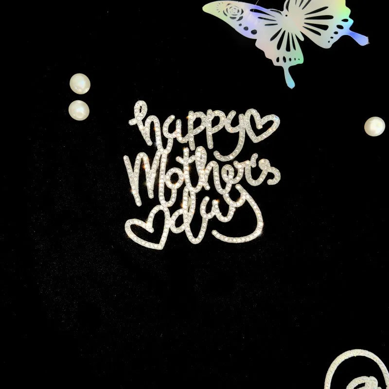 Mother'S Day Romantic Letter Heart Shape Felt Party Cake Decorating Supplies Party Supplies Cake Decorating Supplies 1 Piece