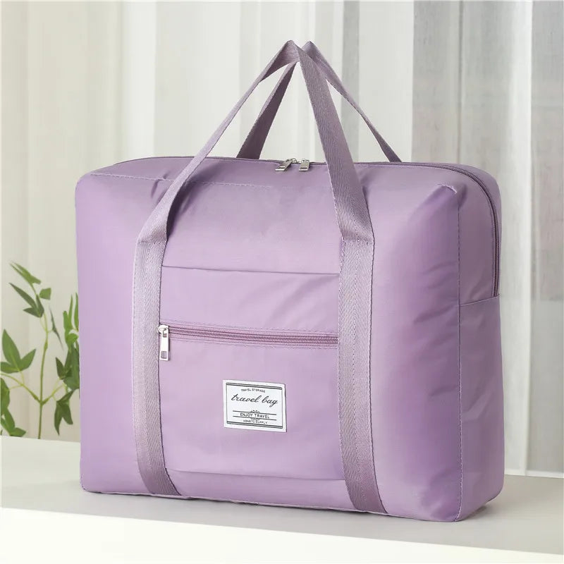 Unisex Simple Style Solid Color Oxford Cloth Travel Bags