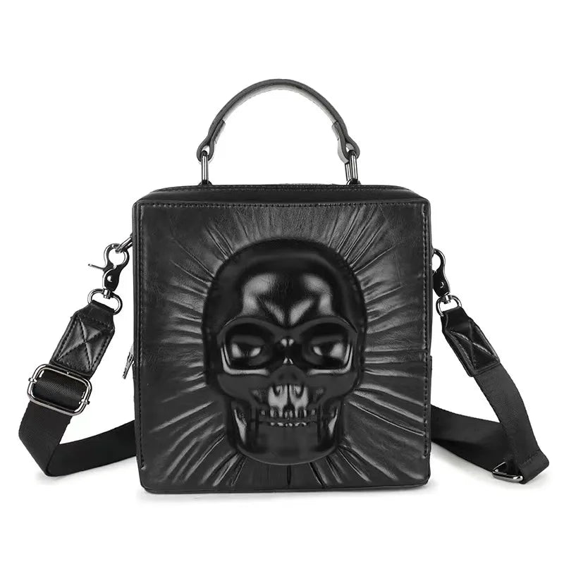 men's medium all seasons pu leather punk handbag