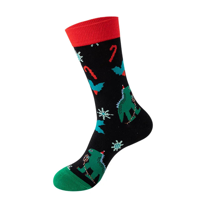 Christmas Cute Modern Style Unisex Christmas Tree Gingerbread Snowman Cotton Polyester Ankle Socks A Pair