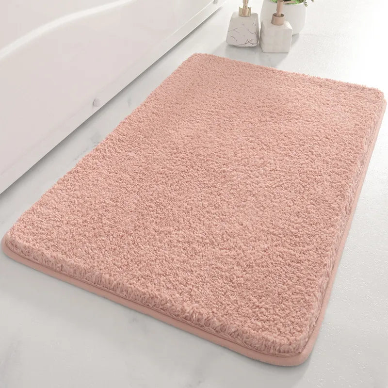 Cake velvet solid color bedroom living room carpet light luxury home entrance floor mat bathroom thickened absorbent non-slip floor mat