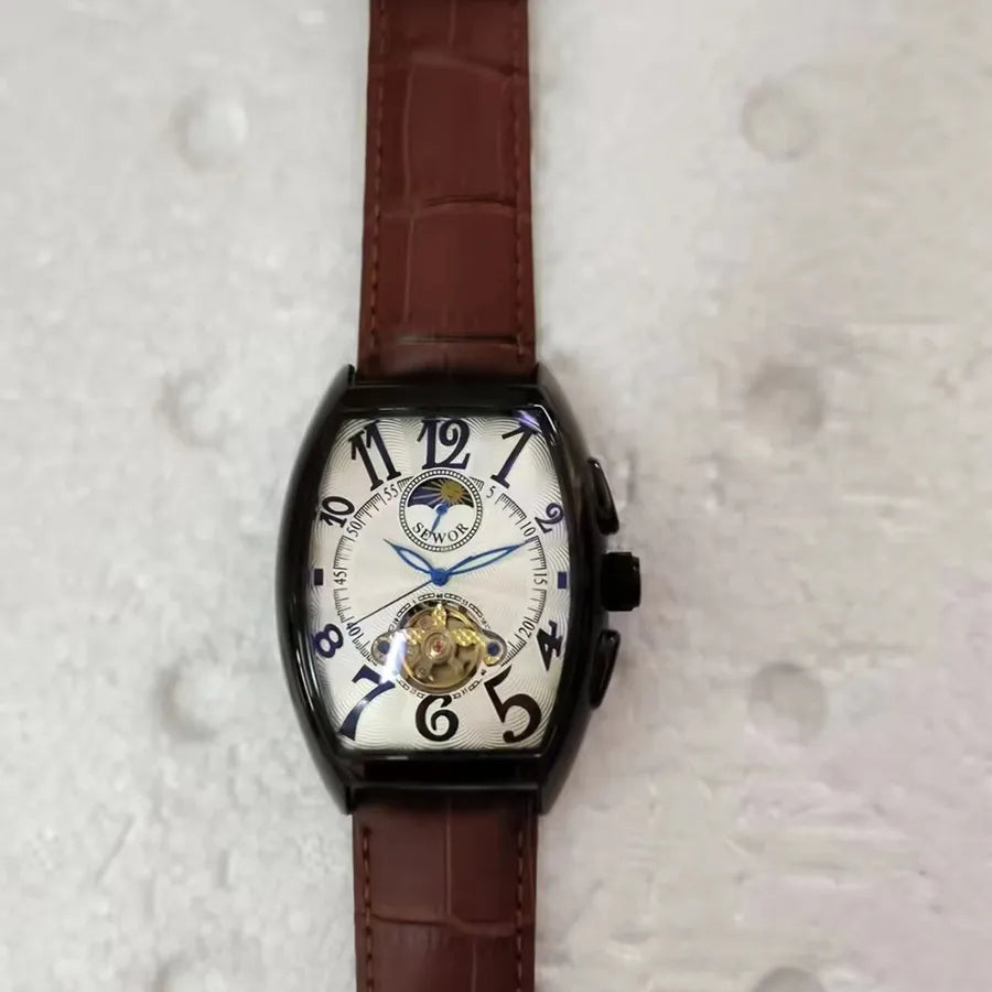 Simple Style Geometric Buckle Mechanical Watch Men's Watches