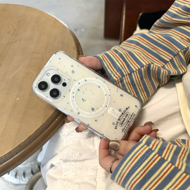 Acrylic Splash Ink Basic Simple Style Phone Cases Phone Accessories