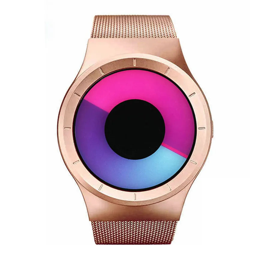 Sports Solid Color Single Folding Buckle Quartz Men's Watches