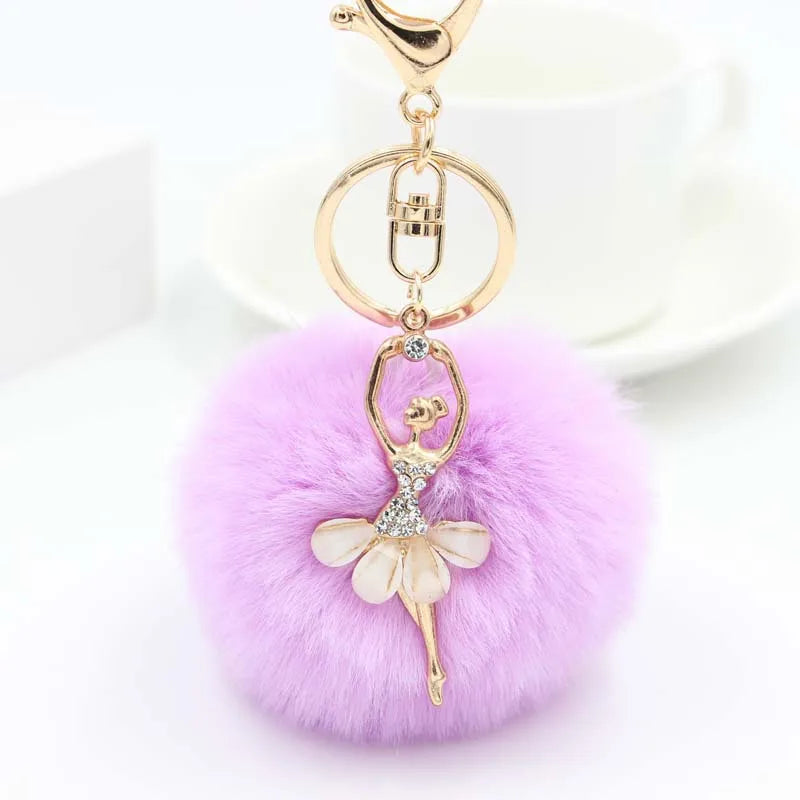 Basic Classic Style Human Plush Women's Bag Pendant Keychain