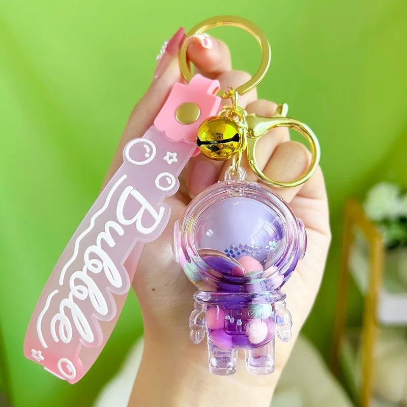 Acrylic Keychain Cute Sandflow Bottle Bag Pendant Toy Christmas Valentine Wedding Graduation Birthday Gift Keyring Decoration