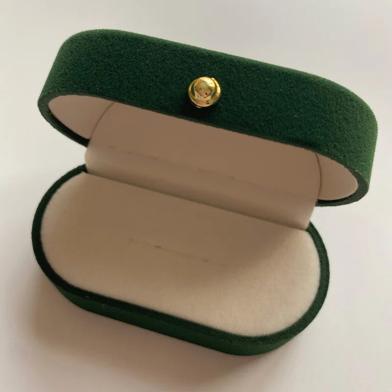 fashion solid color pu leather jewelry boxes