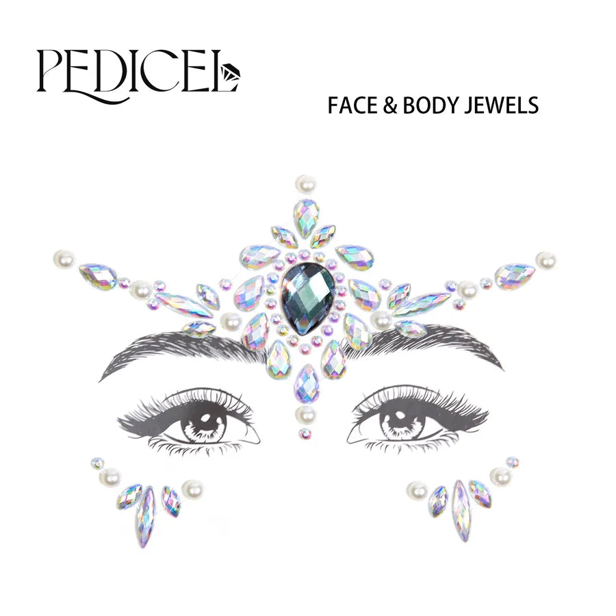 Multicolor Rhinestone Tattoos & Body Art 1 Piece