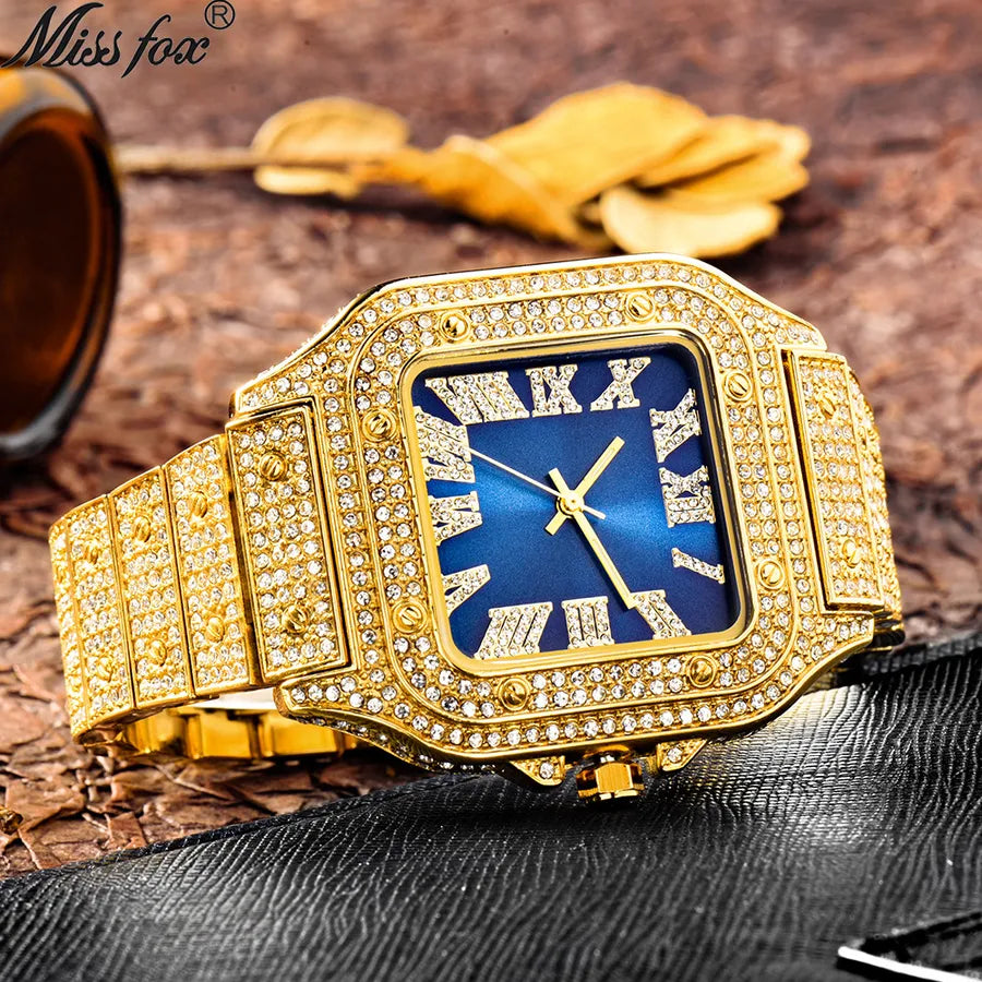 Fashion Geometric Butterfly Double Snap Quartz Men's Watches